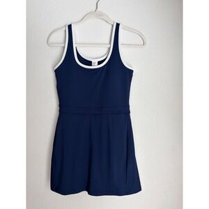 Fabletics Navy Blue Active Dress with Built-In Shorts Pocket Small Tennis Golf